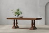 Joshua Pedestal Dining Table, by Sarreid, 3'6" length x 8' width x 2'7" height thumbnail 13