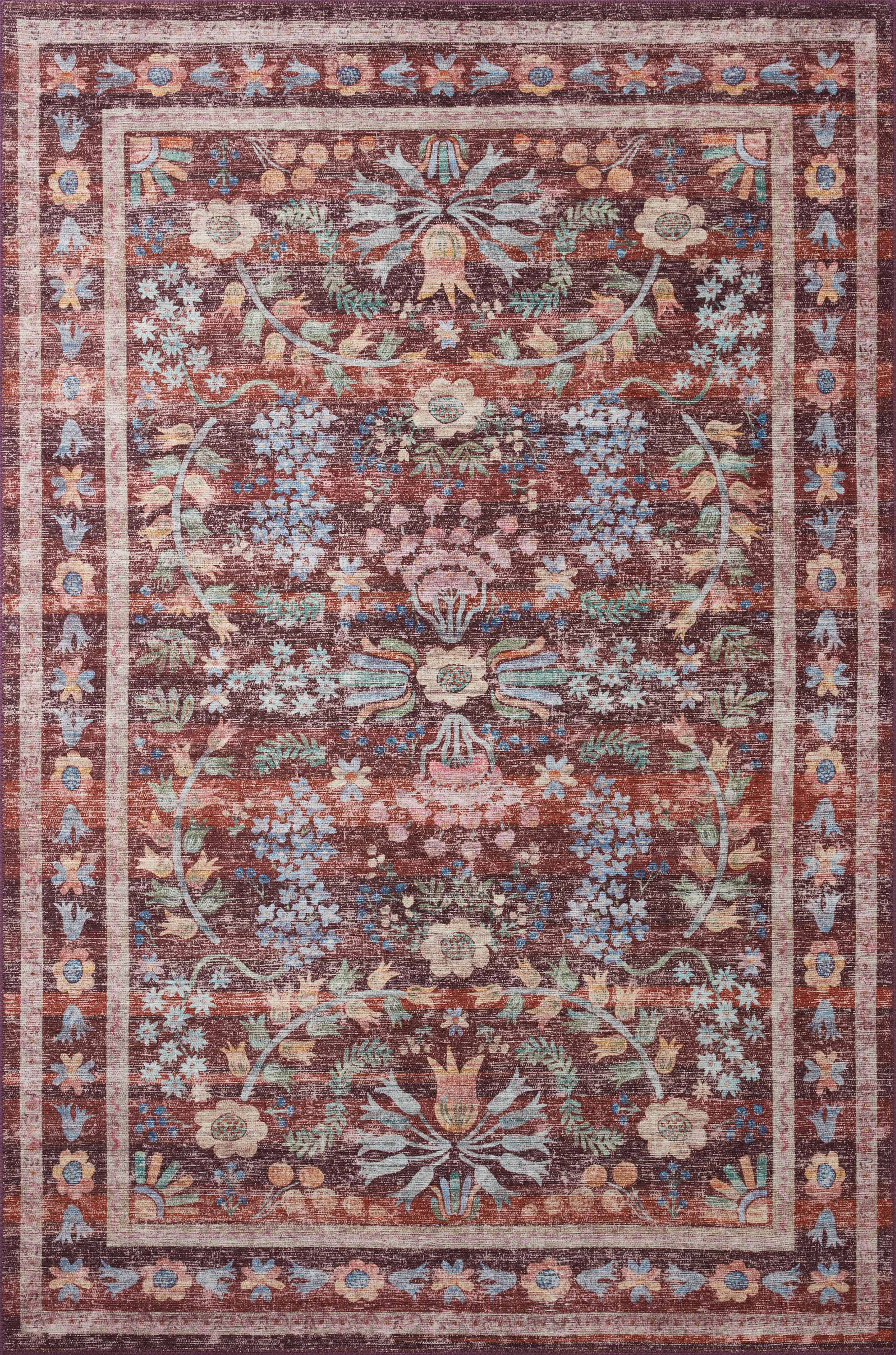 Rifle Paper Co. x Loloi Maison Rug, 5' length x 5' width View 1