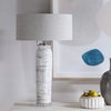 Lenta White Table Lamp, by Uttermost, 1'7" width x 2'6.25" height x 1'7" depth thumbnail 5