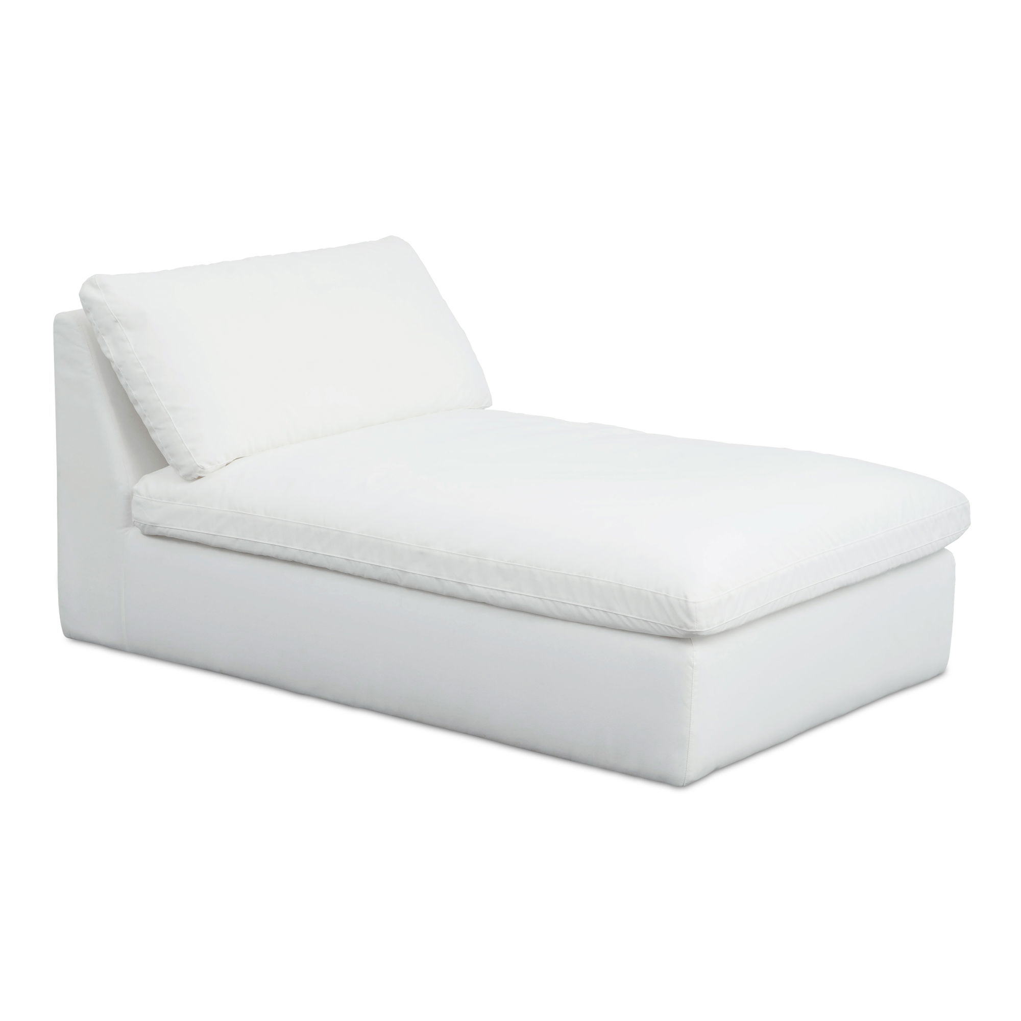 Miles Outdoor Chaise White, Chaise Lounges & Daybed by Moe's Home, 65" width x 35.8" height x 40" depth View 2
