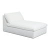 Miles Outdoor Chaise White, Chaise Lounges & Daybed by Moe's Home, 65" width x 35.8" height x 40" depth thumbnail 2