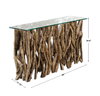 Teak Wood Console, Console Table by Uttermost, 59" width x 34.6" height x 17.72" depth thumbnail 3