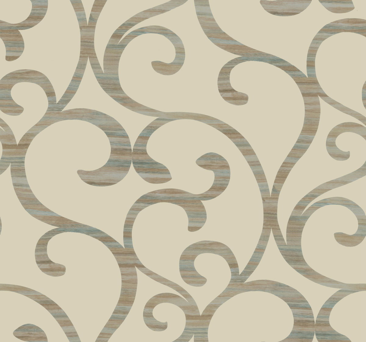 Beige Metallic Dazzling Coil Wallpaper, by York Wall, 27' length x 2'3" width x 0.02" depth