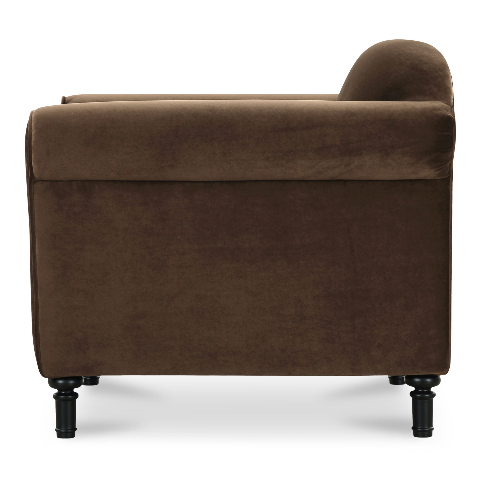 Harmony Accent Chair Dark Brown Faux Mohair large image 