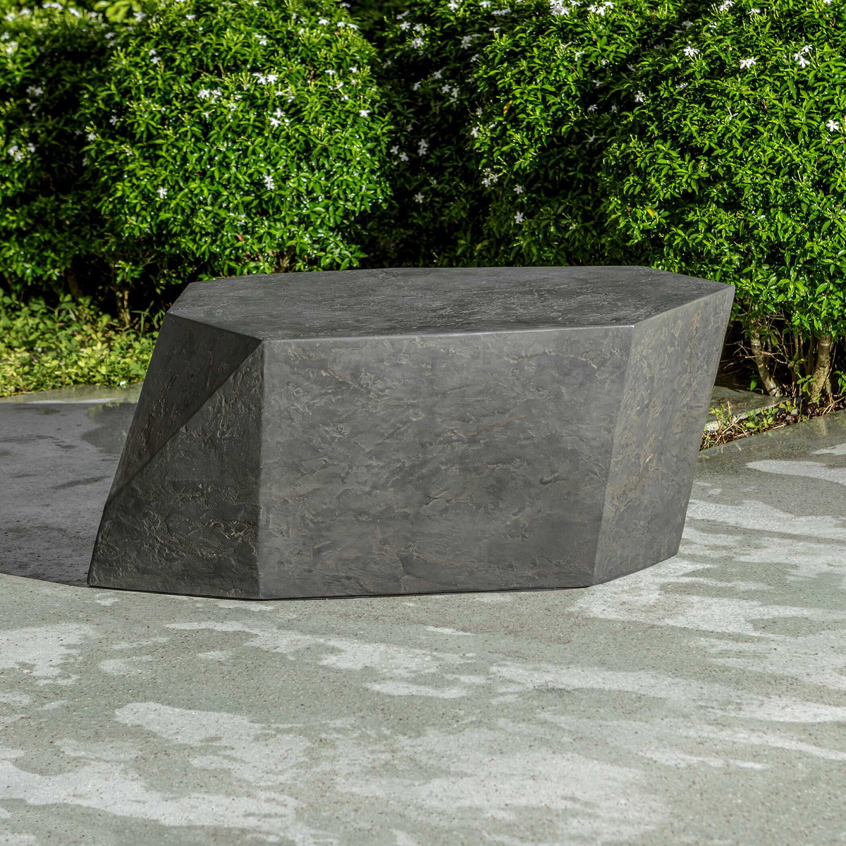 Parra Slate Outdoor Coffee Table, Outdoor Table by Uttermost, 3'2" width x 1'3" height x 2'4" depth View 9