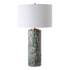 Meltdown Ivory Teal Table Lamp, by Uttermost, 1'4" width x 2'4.5" height x 1'4" depth thumbnail 5