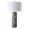 Meltdown Ivory Teal Table Lamp, by Uttermost, 16" width x 28.5" height x 16" depth thumbnail 5