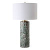 Meltdown Ivory Teal Table Lamp, by Uttermost, 16" width x 28.5" height x 16" depth thumbnail 5