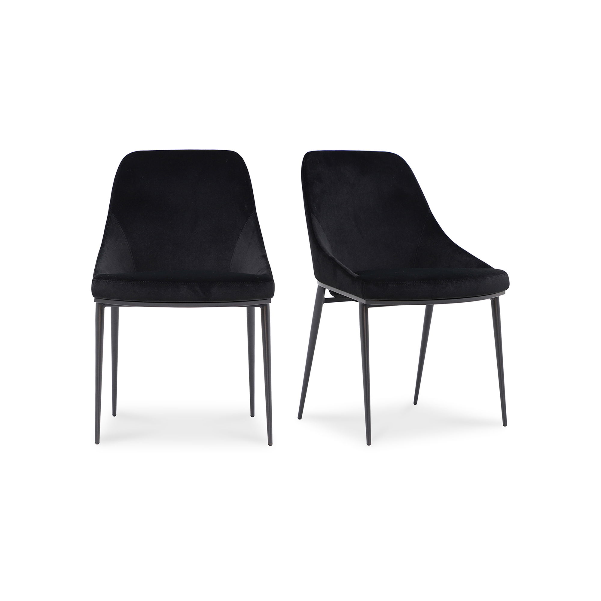 Sedona Dining Chair Shadowed Black Velvet - Set Of Two large image 