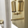 Stein 5L x 6W Gold with White Marble Shade Wall Sconce, by Mercana, 5" length x 6" width x 12" height thumbnail 7