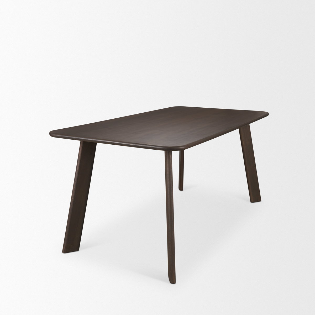 Welborn 72' Dark Brown Wood Rectangular Dining Table, by Mercana, 72" length x 40" width x 30" height View 6