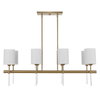 Awyr 8 Light Linear Chandelier, Pendant by Uttermost, 43.5" width x 16.5" height x 16" depth thumbnail 4