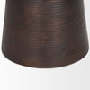 Novell Dark Brown Wood Pedestal Accent Table, Side & End Table by Mercana, 16" length x 16" width x 21" height thumbnail 9