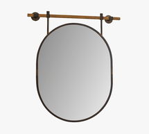 Online Designer Bedroom Cooper Oval Wall Mirror, 29"W x 34"H