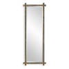 Abanu Ribbed Gold Dressing Mirror, Floor Mirror by Uttermost, 22" width x 60.25" height x 1.25" depth thumbnail 1