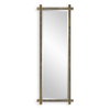 Abanu Ribbed Gold Dressing Mirror, Floor Mirror by Uttermost, 22" width x 60.25" height x 1.25" depth thumbnail 1