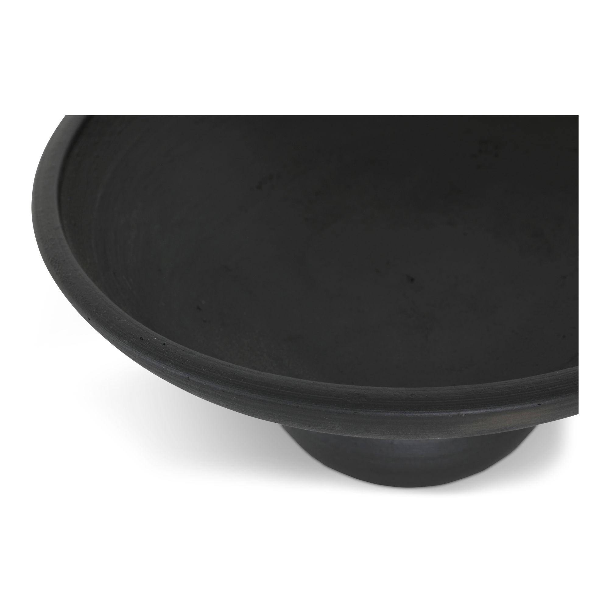 Asha Decorative Bowl Black Terracotta large image 