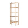 Taylin Light Brown Solid Wood Open Bookshelf, Shelving & Bookcase by Mercana, 33" length x 14" width x 83" height thumbnail 1