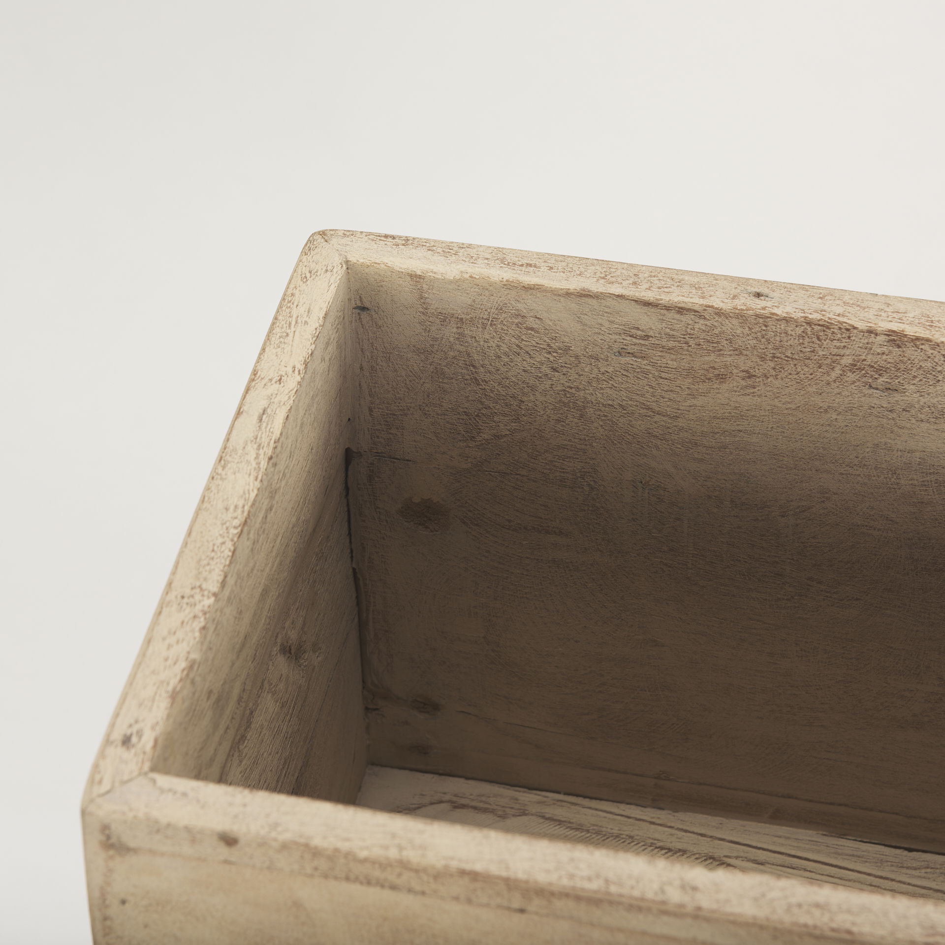 Jadine Set of 2  Beige Wood with Black Metal Arch Frames, Planter by Mercana, 15" length x 12" width x 29.5" height View 10