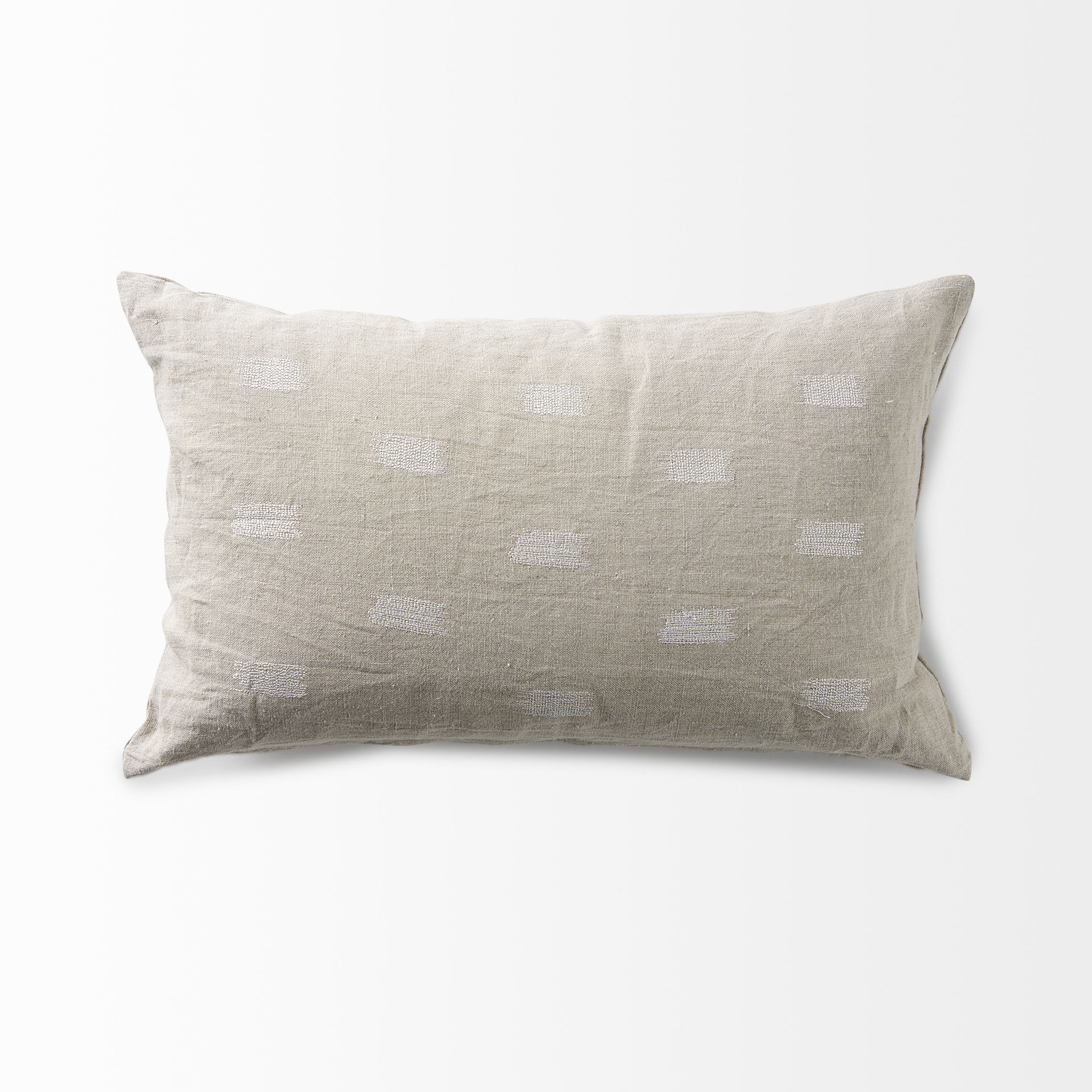 Lacey 13 x 21 Beige/White Decorative Pillow Cover, by Mercana, 13" length x 21" width x 0.2" height View 8