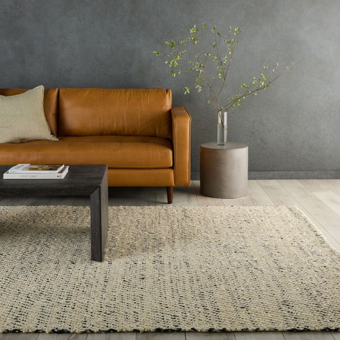 Handmade Jute White/Black Area Rug