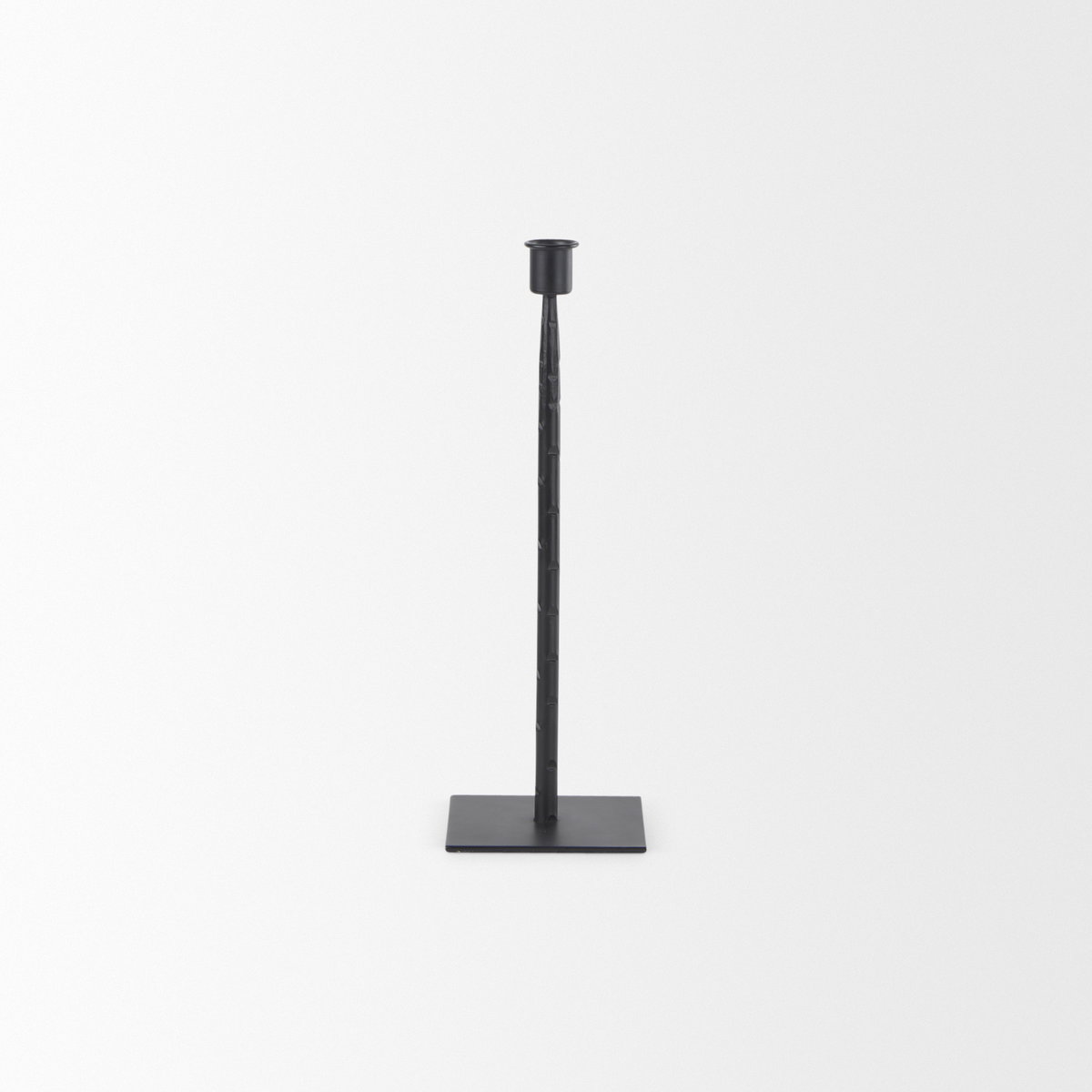 Porter  Small Black Iron Candle Holder, Candles & Candle Holder by Mercana, 4.5" length x 4.5" width x 12" height View 5