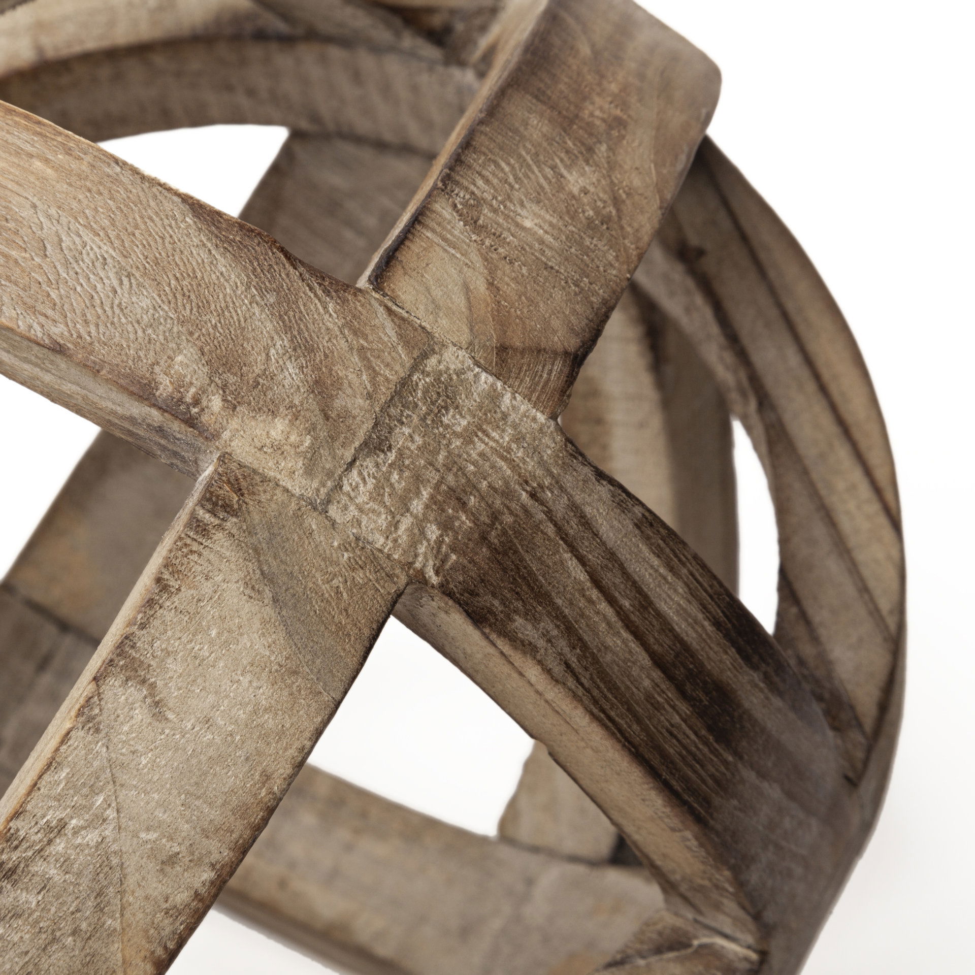 Tibik 8L x 8W Natural Wooden Orb, Decorative Object by Mercana, 8" length x 8" width x 8" height View 8