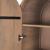 Sorina Reverse Fluted Light Brown Wood Curio Cabinet thumbnail 10