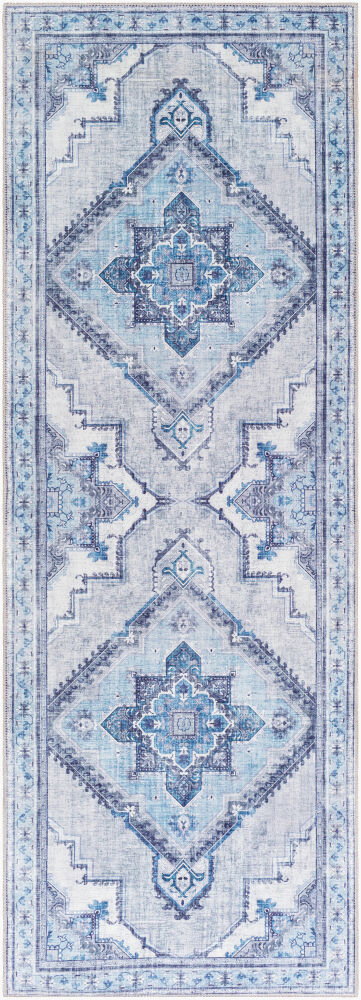 Iris Machine Woven Rug, by Surya, 3'9.28" length x 2'2.38" width