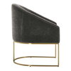 Hanni Charcoal Dining Chair, by Uttermost, 25" width x 32" height x 27" depth thumbnail 6