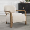 Telluride Natural Shearling Accent Chair, Furniture by Uttermost, 28" width x 29" height x 30" depth thumbnail 2