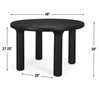 Soma 48' Round Dining Table | Modern | Black Wood | Seats 4, by Mercana, 48" length x 48" width x 30" height thumbnail 5