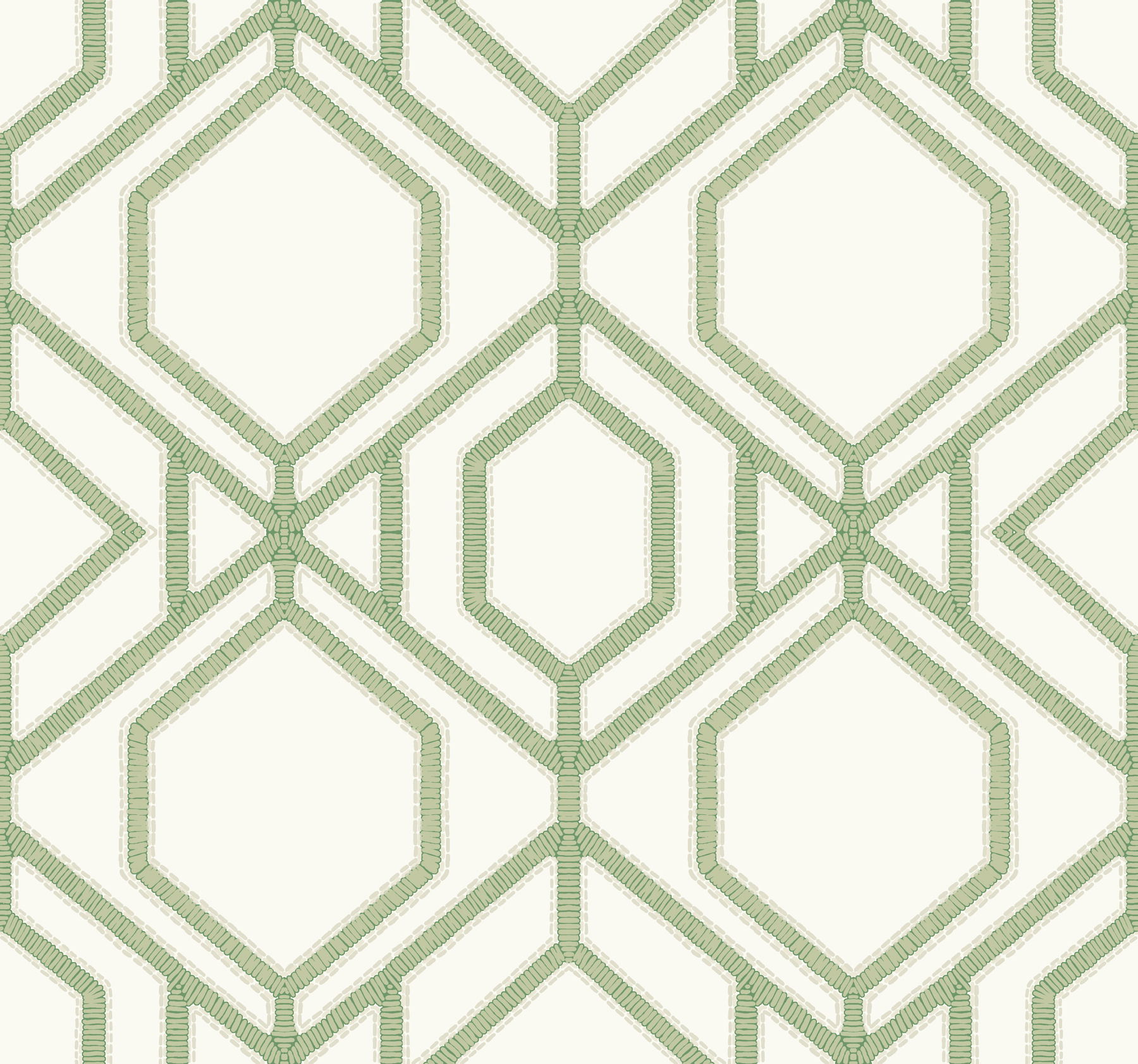 Sawgrass Trellis Green Wallpaper large image 