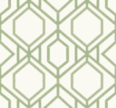 Sawgrass Trellis Green Wallpaper