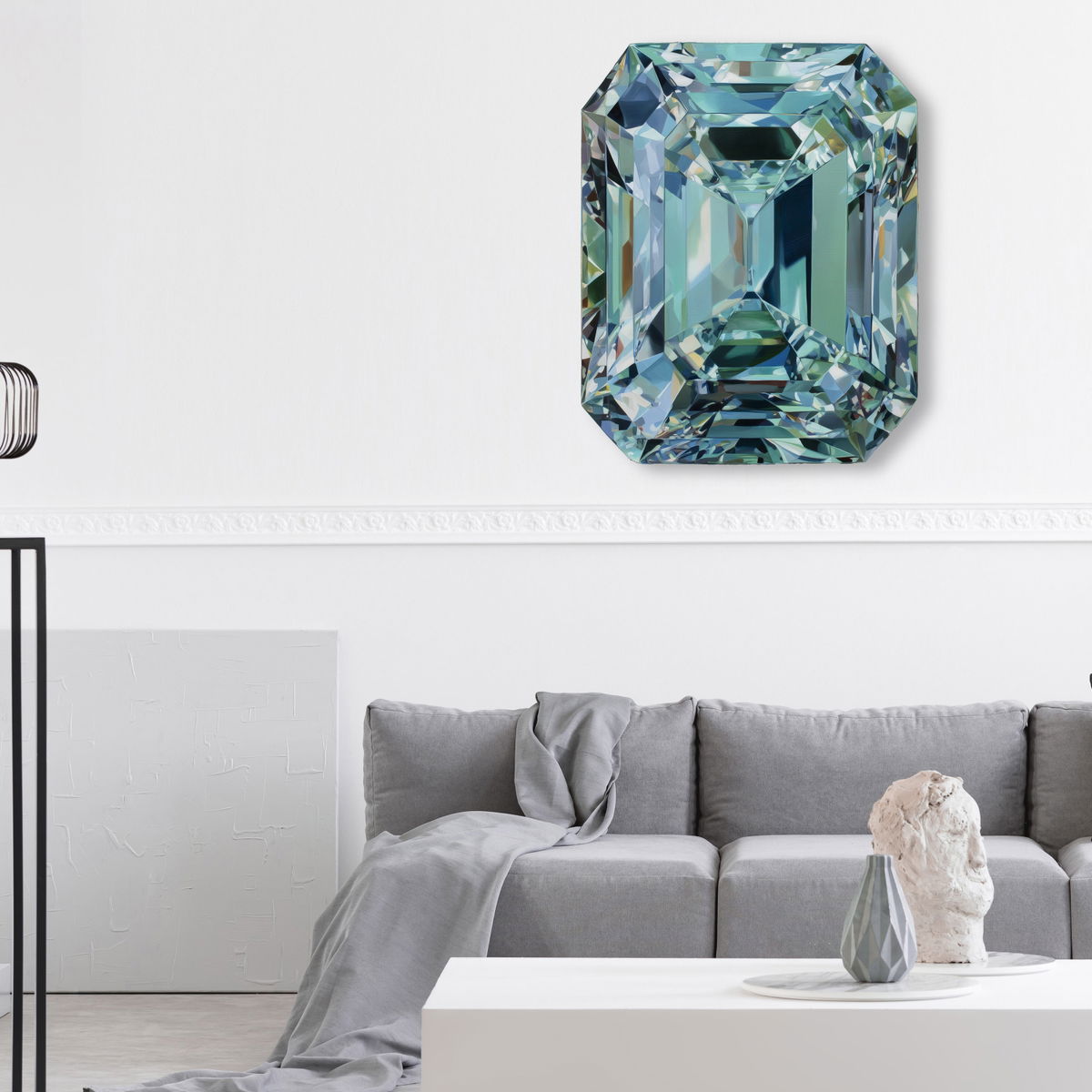Teal Dusk Emerald (No Embellishment), Art by Oliver Gal,  20 View 2