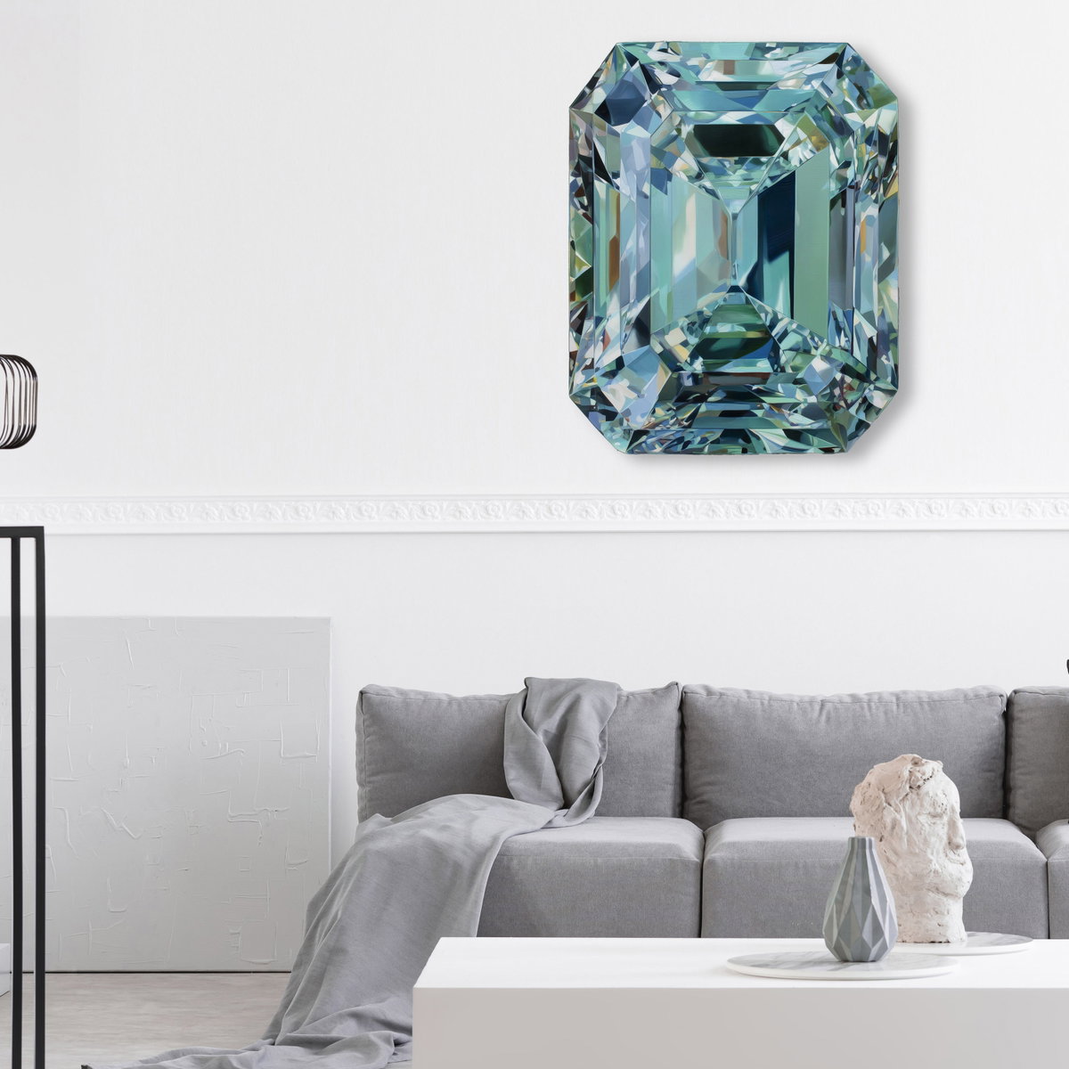 Teal Dusk Emerald (No Embellishment), Art by Oliver Gal,  24 View 2