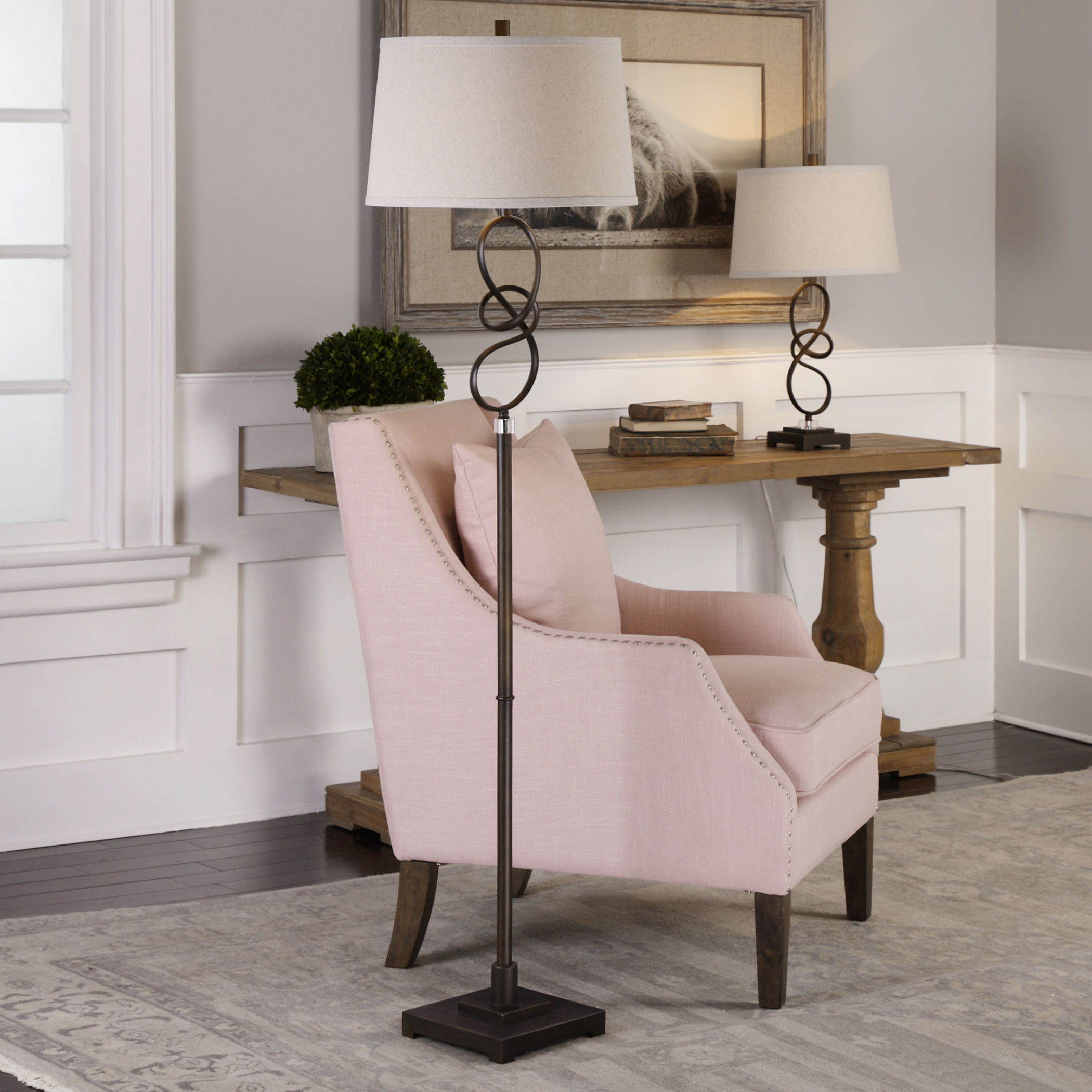 Tenley Twisted Bronze Floor Lamp thumbnail 3