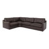 Thurlow 3 Piece Left Modular Sectional Espresso Brown Leather thumbnail 1