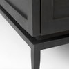 Divina Black-Brown Wood with White Marble Top and Black Metal Base Accent Cabinet, Cabinets & Chest by Mercana, 36" length x 18.5" width x 32" height thumbnail 12