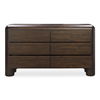 Rowan 6 Drawer Dresser Dark Brown, by Moe's Home, 58" width x 33" height x 18" depth thumbnail 5