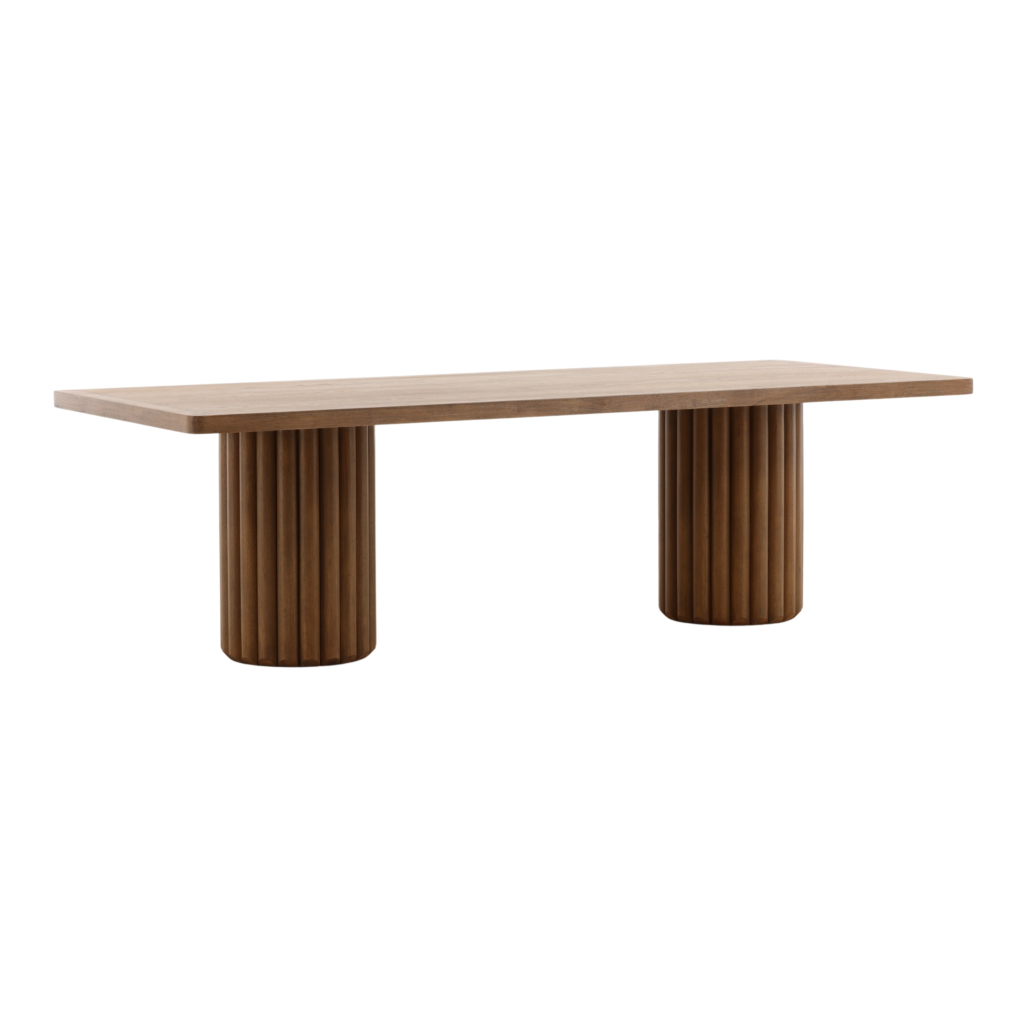 Henley Dining Table Dark Brown, by Dovetail, 101.6" width x 30" height x 42.1" depth View 1
