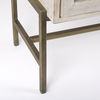 Arelius 70L x 18W x 32H White Wood with Gold Metal Base 4 Door Glass Cabinet Sideboard thumbnail 10