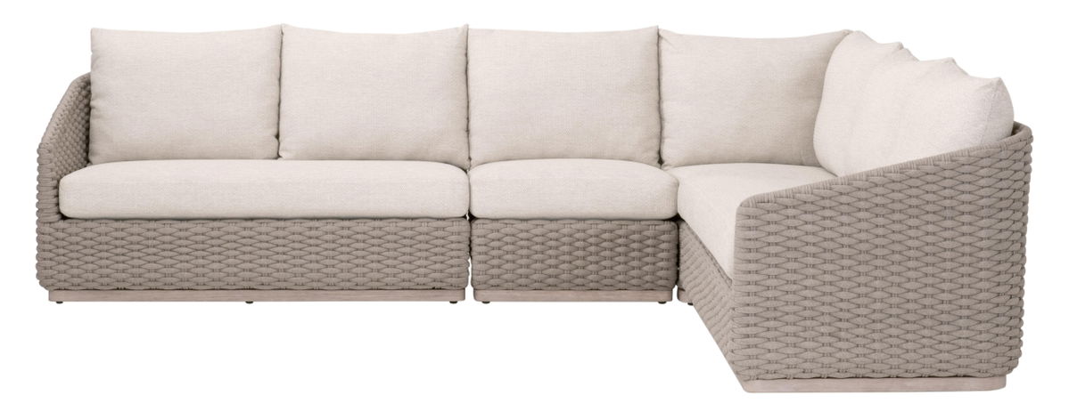 Caspian Outdoor Modular Right Facing 1-Arm Sofa, Seating by Essentials for Living, 58" width x 36" height x 36" depth View 3
