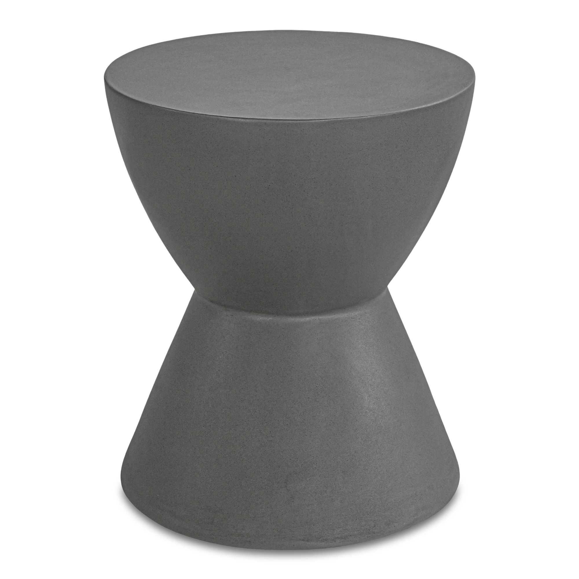 Hourglass Outdoor Stool Grey, Outdoor Chair by Moe's Home, 1'3" width x 1'6" height x 1'3" depth View 1