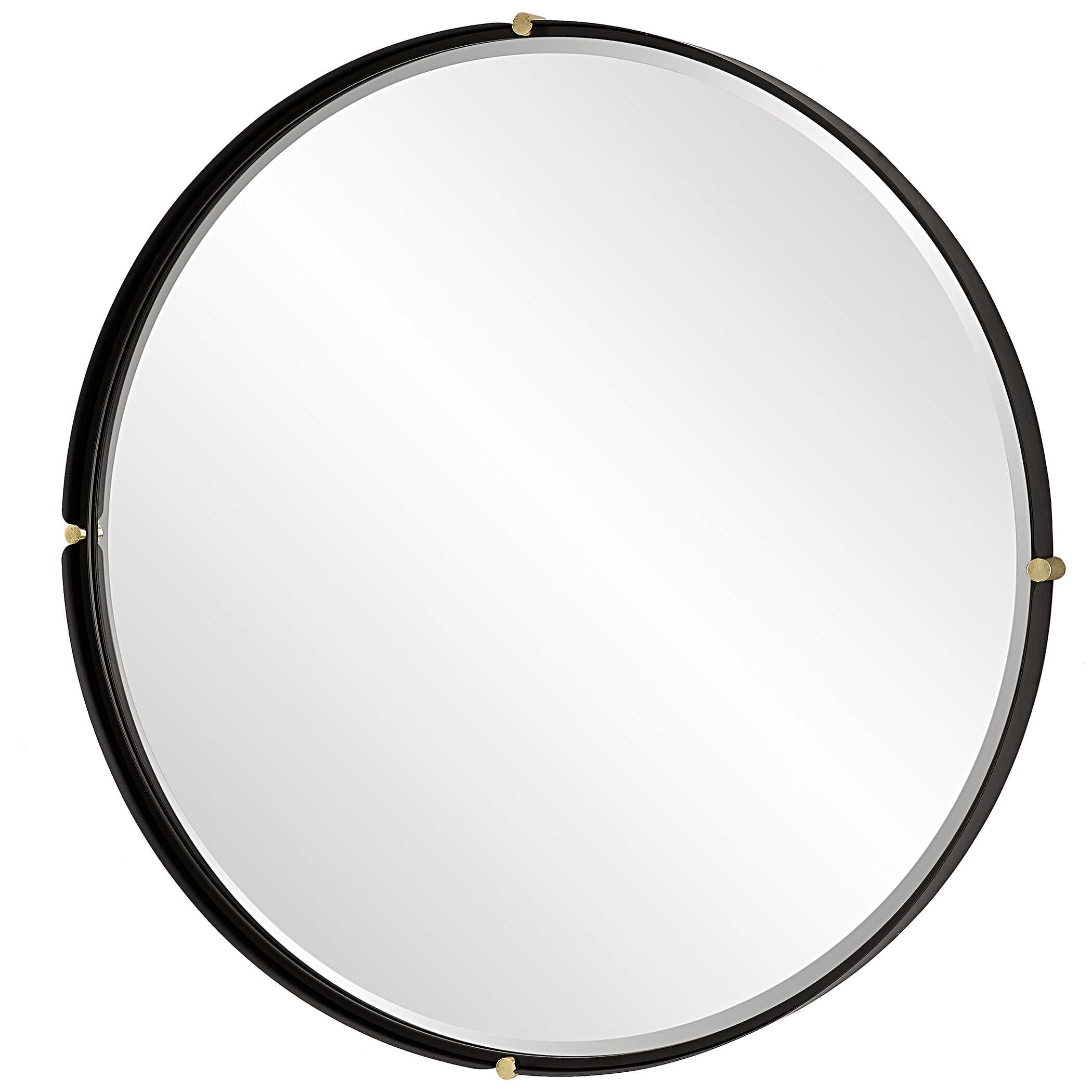 Bonded Round Black Mirror large image 