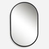 Varina Minimalist Black Oval Mirror thumbnail 0