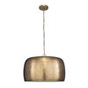 Lemont Hammered Brass 1 Light Pendant, Ceiling Light by Uttermost, 24" width x 15.5" height x 24" diameter x 24" depth thumbnail 4