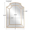 Francoli Gold Arch Mirror, by Uttermost, 32" width x 43.87" height x 1" depth thumbnail 3