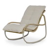 Lyra Outdoor Rocking Chair Beige, Outdoor Chair by Moe's Home, 2'2.77" width x 2'10" height x 3'2" depth thumbnail 3