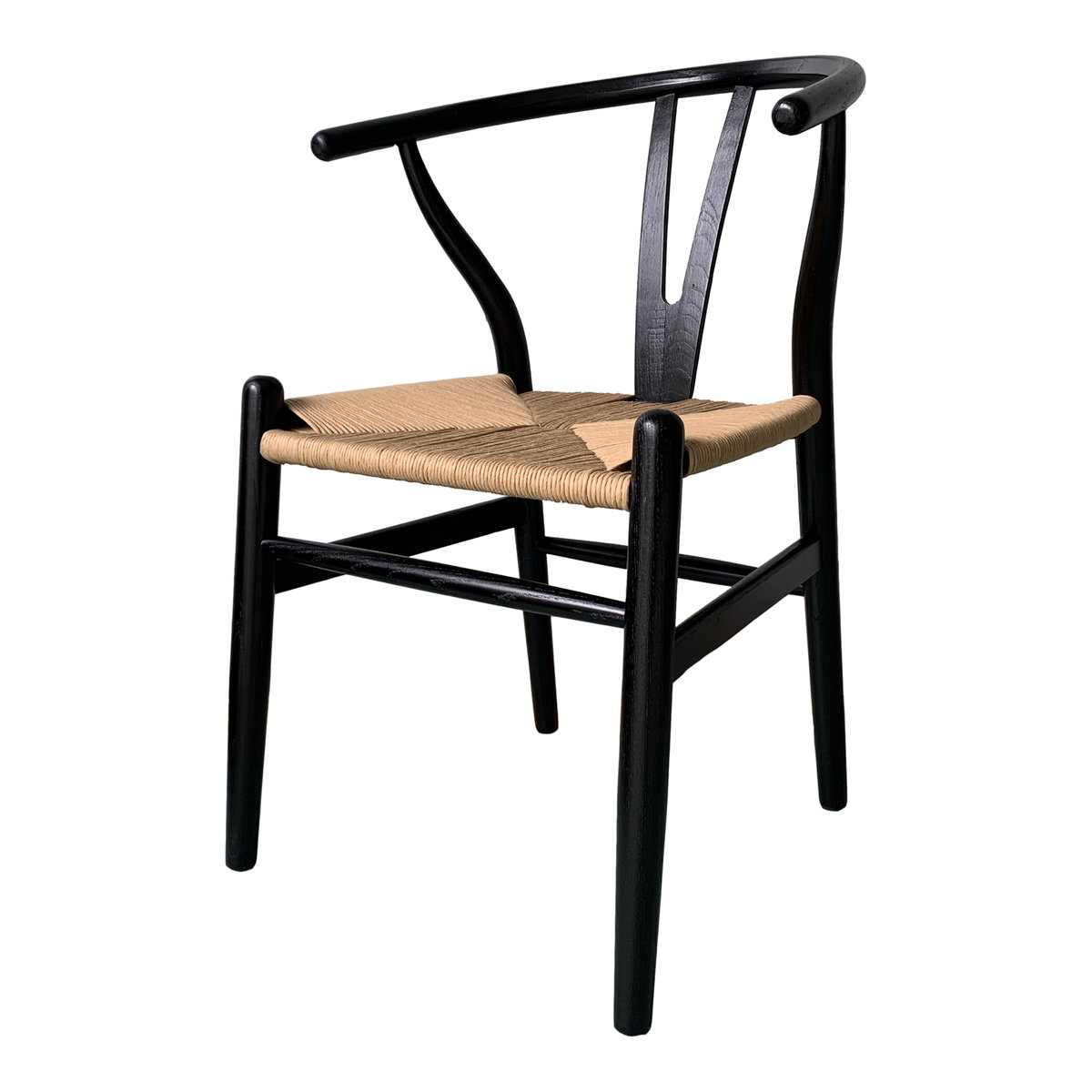 Ventana Dining Chair Black And Natural - Set Of Two, by Moe's Home, 19.5" width x 31" height x 16.5" depth View 4